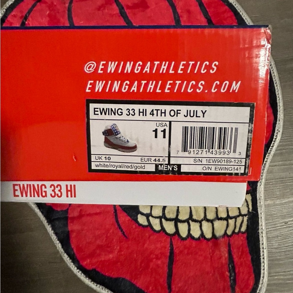 Ewing Athletics Hi 33 " 4th of July " Red, White, and Blue High-Top Sneakers - Picture 6 of 6